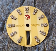 หน้าปัด นาฬิกา rado diastar automatic แท้ หน้าทอง พลอยคู่ + ชุดเข็ม (หรือซื้อแยก)