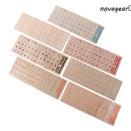NOVAGEAR​ Keyboard Stickers Hebrew Transparent Dust Protection Korean Notebook Russian Film Language