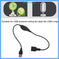 KOK USB Cable with Switch ON OFF Cable Extension Toggle for USB Lamp USB Fan Power