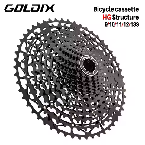GOLDIX Ultralight MTB Cassette Freewheel k7 9/10/11/12/13 Speed HG Structure Sprocket Carbon Steel M