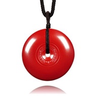 【正佳珠寶】帝王硃砂 轉運回紋 平安扣 34mm 硃砂吊墜