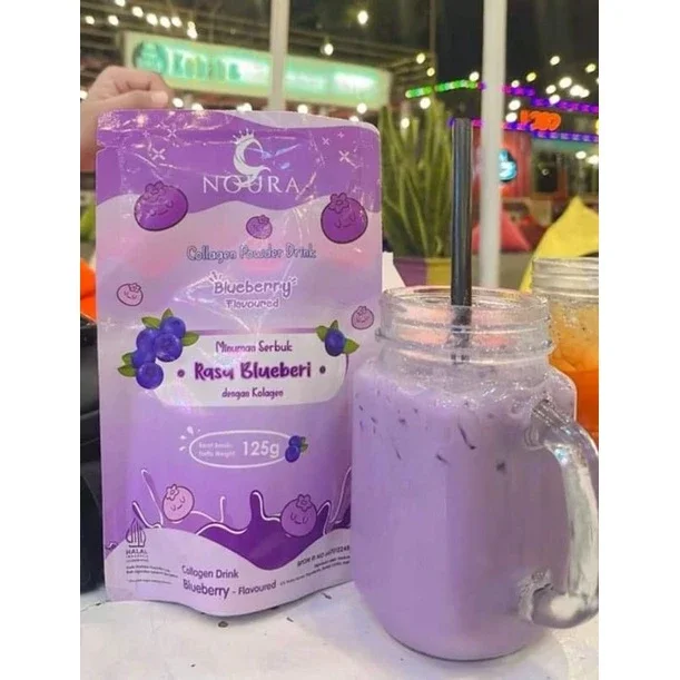 NOURA COLLAGEN GLOW UP RASA BLUEBERY/NOURA GLUTA WHITENING/MINUMAN COLLAGEN