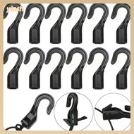 YINSH 5/10 Pcs Black Open End Cord Boat Kayak Accessories Camping Tent Hook Elastic Ropes Buckles Snap Buckles Straps Hooks