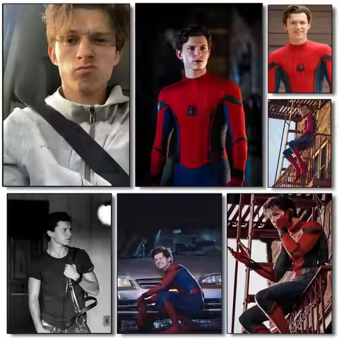 T-Tom Holland Poster Poster Painting Wall Art Mural for Living Room Home Decor and Gifts