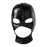 【Chat-support】 Latex Face Open Mouth Cover Full Face Hood Cosplay Role Play