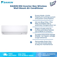 DAIKIN 2HP R32 Inverter Non Wireless Wall Mount Air Conditioner FTKF50BV1MF-3WMY-L0 / RKF50AV1M-3SLY CW| Econo Mode