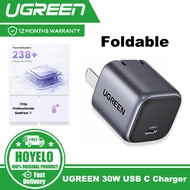 UGREEN 30W USB C Charger Mini Foldable GaN Fast Wall Charger Type-C Power Adapter