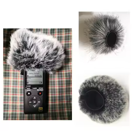 Pop Filter Outdoor Artificial Furry Wind Microphone Cover Muff Windshield For SONY PCM-A10 Dead Cat 