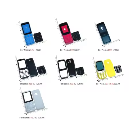 Keyboard for Nokia 125 110 150 housing 220 215 3310 5310 4G Battery front back cover case keypad