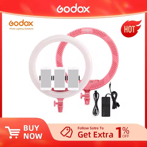 Godox LR120 LR150 LED Ring Light 3000K-6000K Annular Lamp Bi-color Ring Lamps for Video YouTube Ring