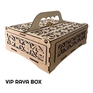 Kotak Kuih Raya Kayu Premium Wooden Gift Box VIP Corporate Raya Hamper 23cm(W) x 32cm(L) x 6.5cm(H