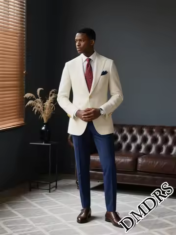 Handsome Men's Suit Set For Wedding & Business Classic Men's Suit Set 2PCS Formal Single-Breasted Me