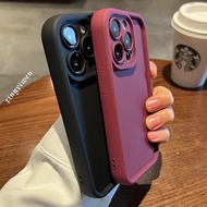 Casing Vivo 1601 1713 1612 1803 1808 Solid Color Macaron Shockproof Lens Protection Case