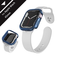 刀鋒Edge系列 Apple Watch Series 9/8/7 (45mm) 鋁合金雙料保護殼 保護邊框(晴空藍)