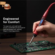 sun Digital Adjustable Temperature Soldering Iron Kit Accurate Temp Control 5 Replaceable Tips for P