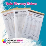 Cetak Nota warung makan | nota warnas | nota rumah makan padang | bon warung nasi Custom|Nota Bon|No