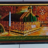 poster plus bingkai makam nabi Muhammad Saw plus bingkai