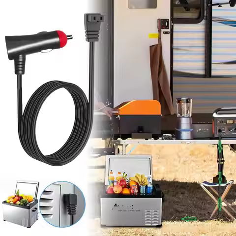 Car Fridge Cable 12V 24V Refrigerator Power Cord 2/4m 2 Pin Cigarette Lighter Charging Line Electron