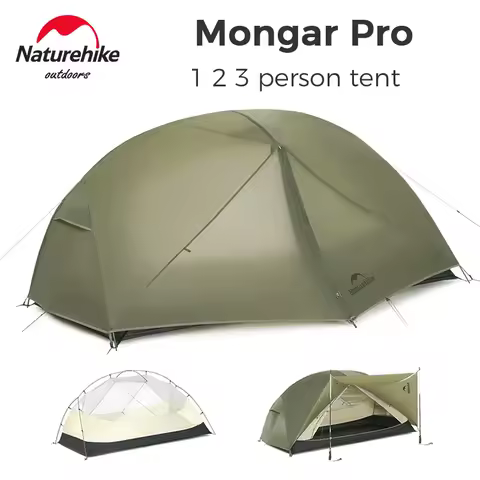 Naturehike Mongar UL/PRO 1 2 3 Person Tent Ultralight Waterproof Backpacking Tent Outdoor Portable H