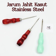 Jarum Jahit Kasut / Jarum Jahit Kulit Stainless Steel (Tajam & Cangkuk)