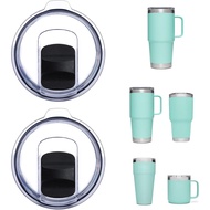 2 Pek Penutup Tumbler untuk YETI, Penutup Serasi Dengan Tumbler YETI 42/35 oz dengan Pemegang, Mug P