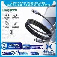 IPHONE Ugreen 85529 / 85973 Magentic Cable USB-C to USB-C 240W PD Fast Charging Nylon Braided Cable 