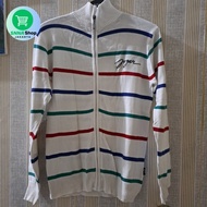 Jaket joger bali bahan rajut warna putih