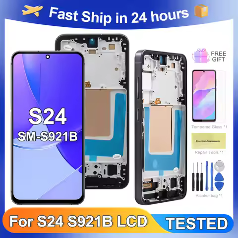 For Samsung S24 4G 5G Tested S24 For S921B SM-S921B/DS SM-S921U LCD Display Touch Screen Digitizer A