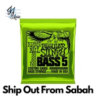 Ernie Ball P02836 Regular Slinky 5-String Nickel Wound Electric Bass Strings, 45-130 Gauge (Ernie Ba