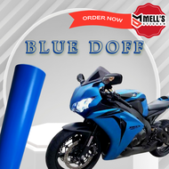 stiker skotlet biru doff matte halus lebar 45 cm panjang 1 meter stiker motor biru dop matte