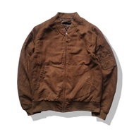 Uniqlo Brown Corduroy Bomber Jacket Chest Size 46