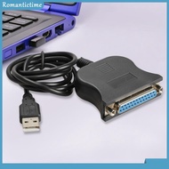 USB To 25 Pin DB25 Female Print Converter Cable Cord Connection Cable Adapter