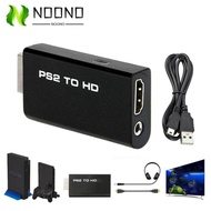 NOONOPH Converter, PS2 to HDMI 480i/480p/576i Adapter, Durable Game to HDMI 3.5mm Audio Output HD Ca