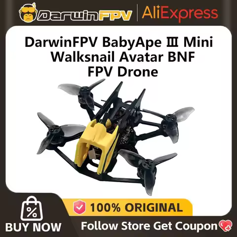 Darwin FPV BabyApe III Mini Walking Snail Transformed into BNF Quadcopter