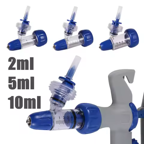 2/5/10ml Automatic Continuous Syringe Animal Adjustable Syringe Chicken Bird Poultry Durable Vaccine