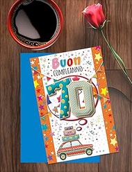 Biodegradable Birthday Card (70th Birthday - Stars)