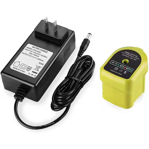 AB47-P119 Nicd Lithium- Dual Battery Charger For Ryobi 18V ONE+ Battery P102 P103 P104 P105 P107 P10