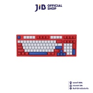 KEYBOARD (คีย์บอร์ด) NUBWO X802 THANATOS (RED-WHITE) (RED SWITCH - MINI RGB - EN/TH)