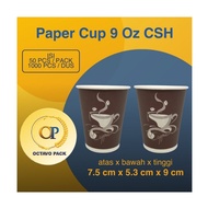 Paper Cup 9 Oz Hot CSH Printing Hot Drink Paper Cup 9 Oz Hot CSH Motif
