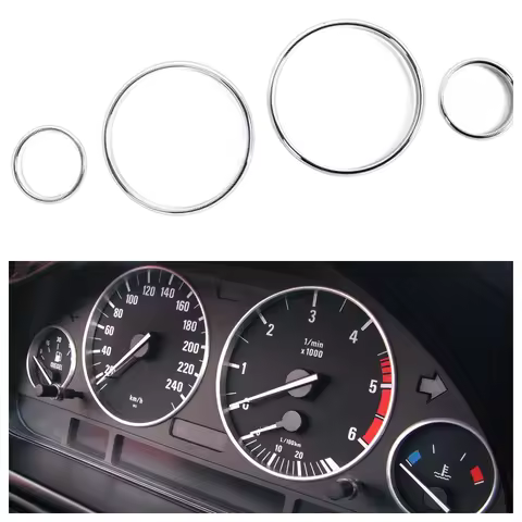Chrome Gauge Dial Ring Instrument Cluster Trim for BMW 5 Series E39 M5 E38 X5 E53