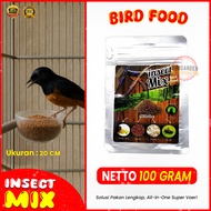 PAKAN BURUNG INSECT MIX pakan ternak sukses breeding murai batu kenari kacer voer pur tinggi protein