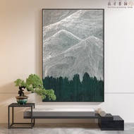 New Chinese Abstract Mountain Peak Forest Painters Hotel Office Decoration Gift Canvas