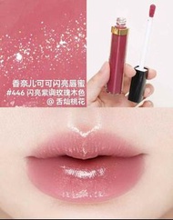 1300+好評❤️現貨‼️Chanel CoCo可可唇蜜446 紫調玫瑰木銀閃鏡面唇