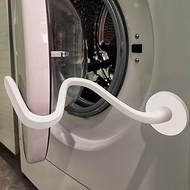 Birvemce Front Load Washer Door Prop, Flexible Hose with 2.6 Inch Magnet Base, Removable Washer Door Stopper Keep Washer Door Open to Prevent Odors， White, BPJ-001