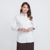 Diskon!! Kemeja Putih Polos Wanita Lengan Panjang Baju Kerja Wanita
