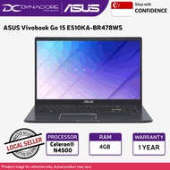 ASUS Vivobook Go 15 E510KA-BR478WS (N4500/4GB/128GB eMMC/15.6"HD/W11 H-S) 1 YEAR WARRANTY