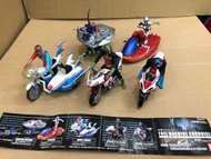 （經典特攝片 扭蛋系列）全新罕有 懷舊絕版 Bandai 特攝片扭蛋系列 電腦奇俠 幪面超人 卡邦 連車 連機 全套5款