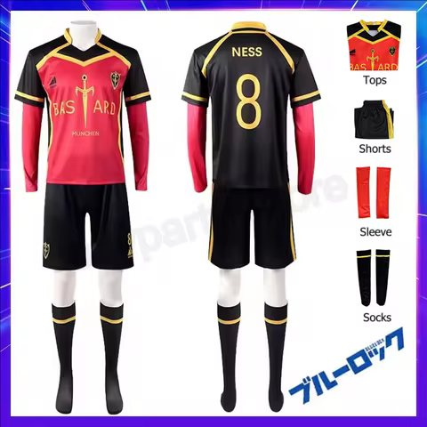 Anime Blue Lock Cosplay Kaiser Ness Isagi Kurona Hiori Cosplay Costume Bastard Munich Jersey Bastard