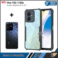 2in1 Case and Garskin Anti-Fungus Vivo Y22 Y22s Vivo Y16 Vivo Y02 2022 Y02a Y02t Y02s Vivo Y20 Y20i 
