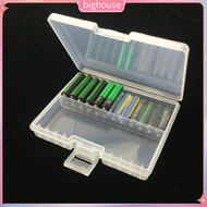  Battery Storage Box Transparent Large Capacity Portable 48Pcs AA AAA Rechargeable Battery Container Organizer for Home